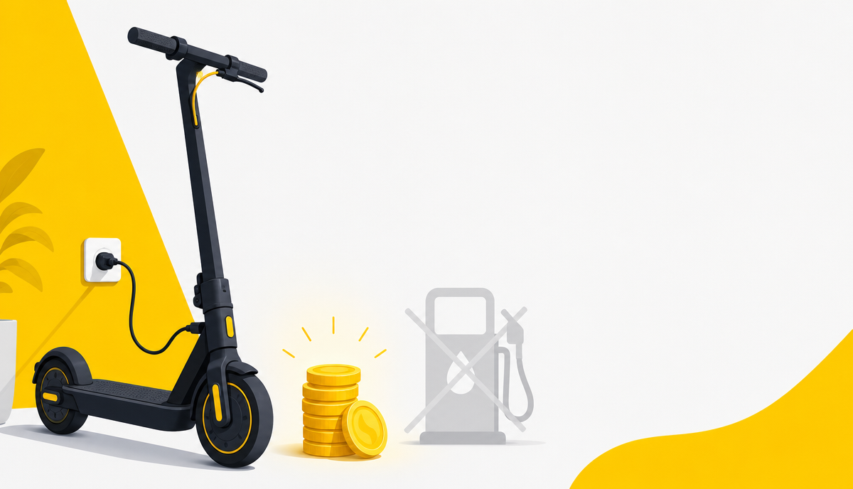 Comparativo de economia: scooter elétrica Eletric Bikes versus gasto com gasolina